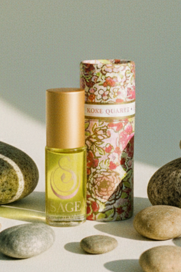 Rose Quartz Gemstone Perfume Oil - 1/8 oz Roll-On