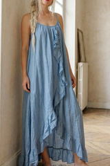 Ruffle Linen Dress