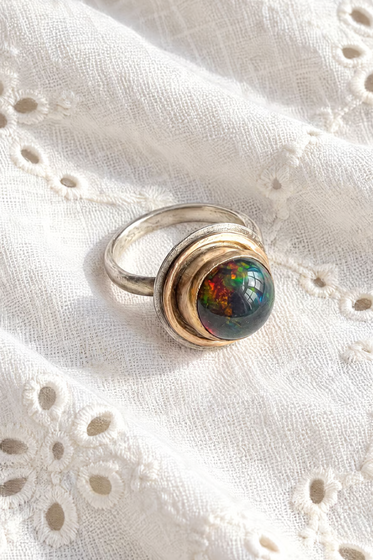 Fire in the Black Opal Ring