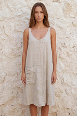 Linen Dress w/Pockets