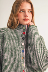 Striped Sweater Cardigan