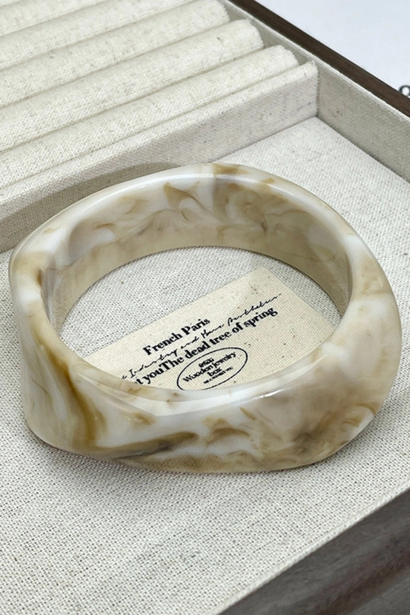 Vintage Irregular Acetate Wide Cuff Bracelet