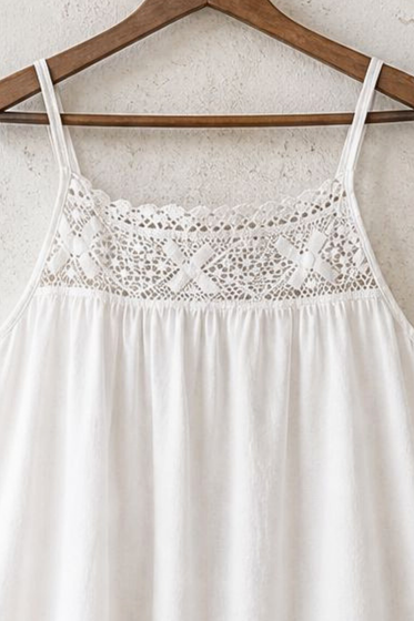 Jenn White Cotton Nightgown