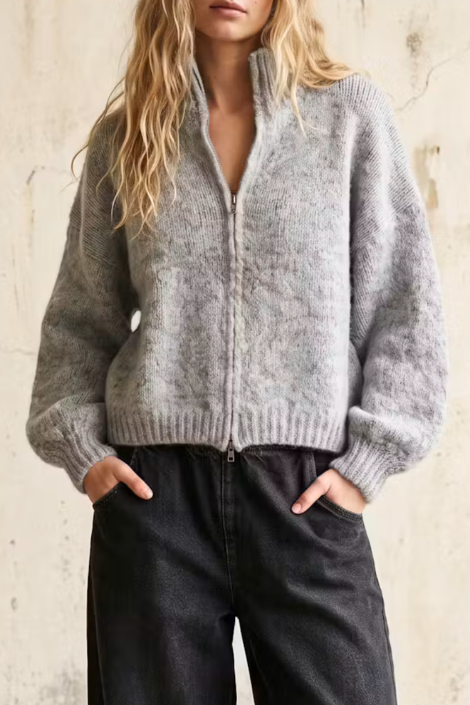 Soft Zip Cardigan