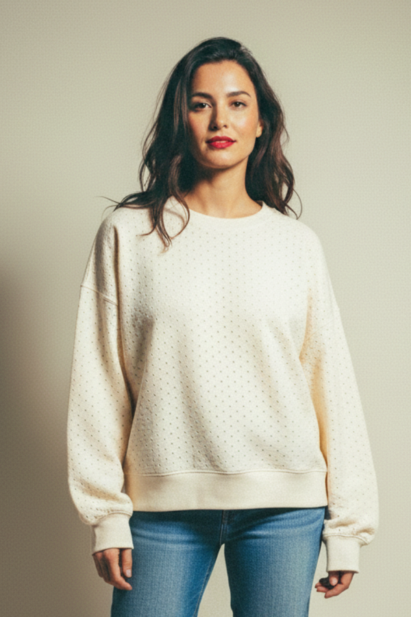 Pointelle Core Sweatshirt