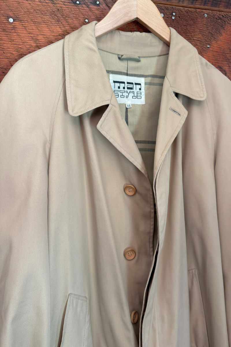 Vintage Man Style Paris Trench Coat