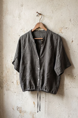 Front Tie Linen Top