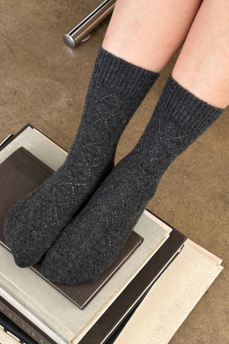 Cashmere Pointelle Socks