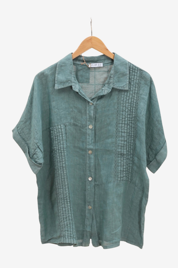 Pleated Linen Shirt