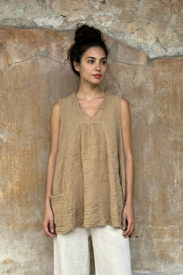 Cotton Crinkle Tank