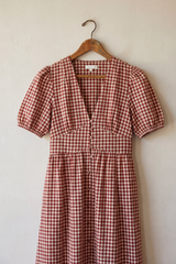 Gingham Button Dress