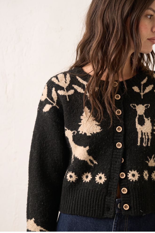 Forest Motif Cardigan