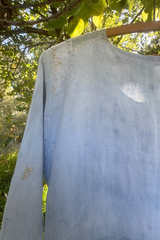 Hand-Mended Linen Chemise Circa 1900, France