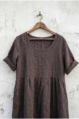 Perfectly Simple Linen Dress