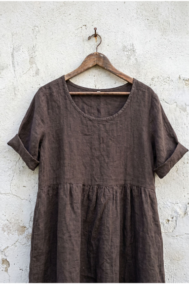 Perfectly Simple Linen Dress