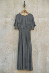 Rayon Smocking Waist Long Dress