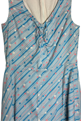 French 1940s Bias Cut Printed Dress