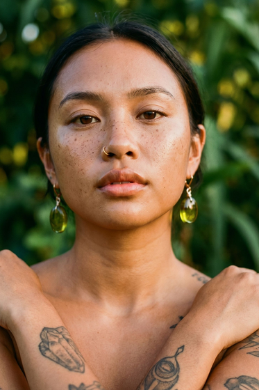 Citron Amber Earring