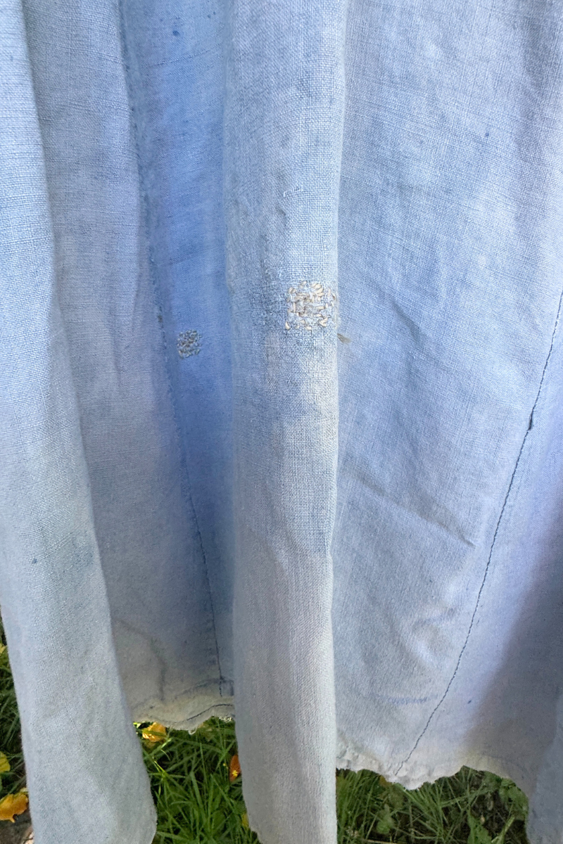 Hand-Mended Linen Chemise Circa 1900, France