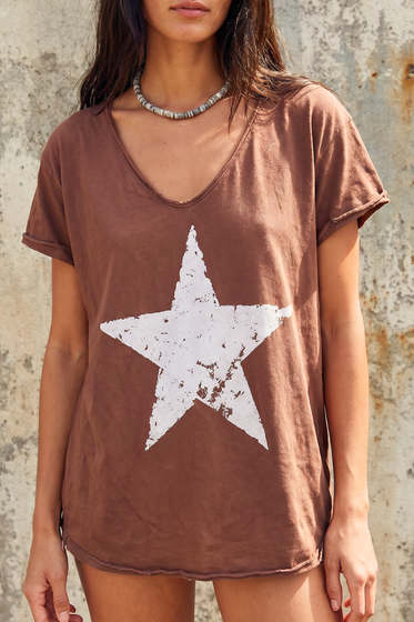 Distressed  Star Tee