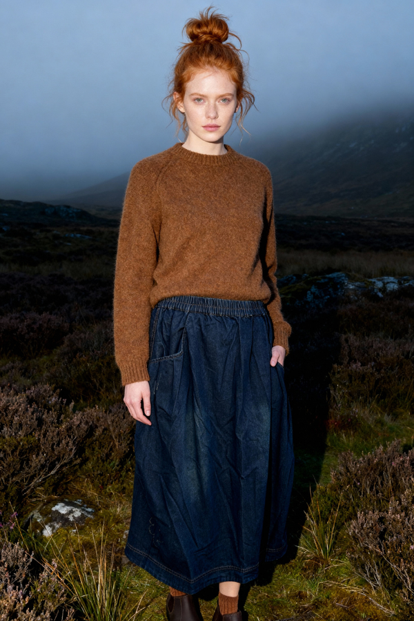 Split Joint Denim Skirt