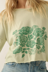 Vintage Roses Mineral-Washed Long-Sleeve