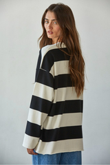 Cotton Stripe Crew