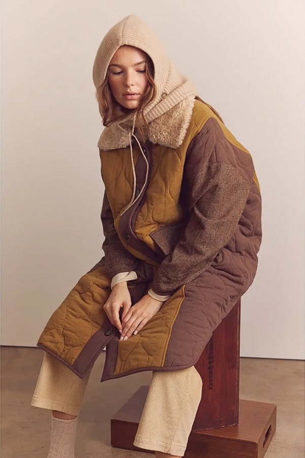 Patch Quilted Coat