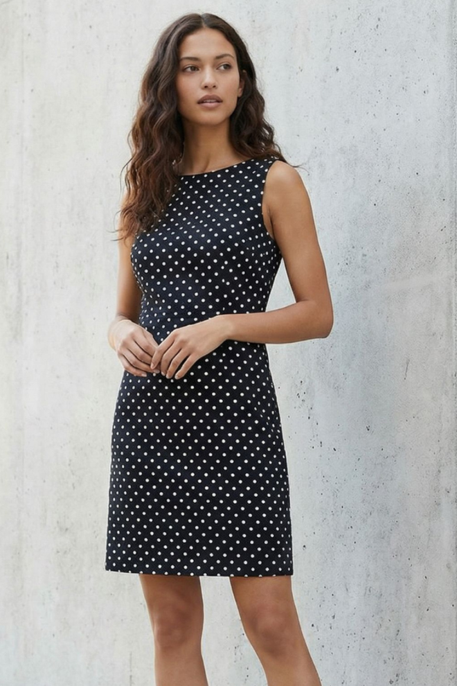 Vintage French Polka Dot Dress