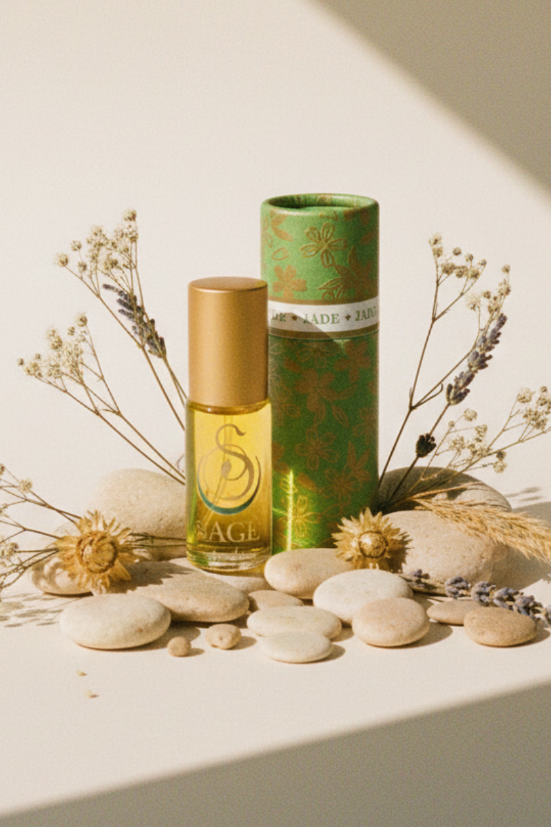 Jade Gemstone Perfume Oil Concentrate Roll-On- 1/8 oz