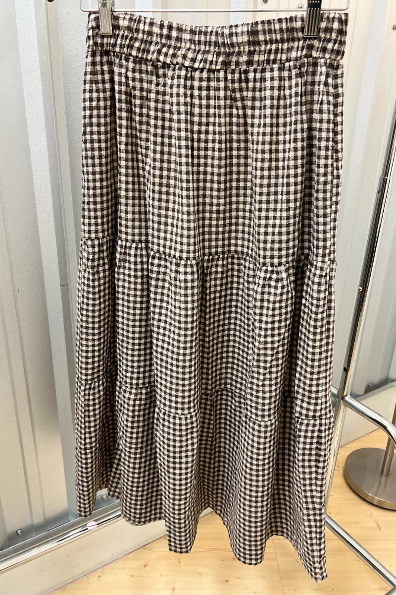 Gingham Tiered Skirt