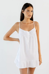 Elsa White Cotton Nightgown