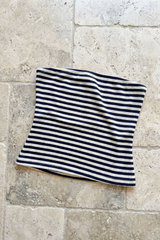 Knit Cotton Spandex Ribbed Striped Tube Top