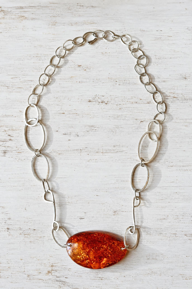 Amber Eye Necklace