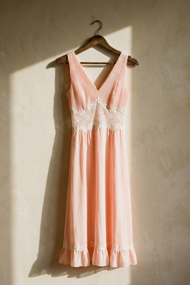 French Vintage Silk Slip Dress