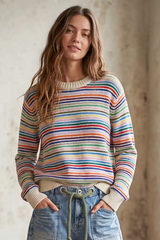 Knit Sweater Acrylic Multi
