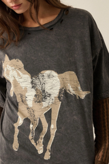 Vintage Horse Distressed Tee