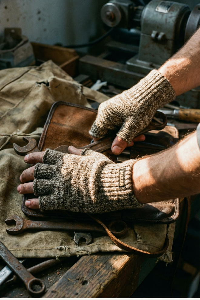 Fingerless Knit Gloves