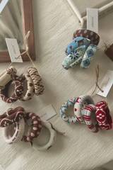 Winter Patterned Thick Seamless Hair Ties (Set of 4)