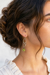 Garnets + Pearl Earring