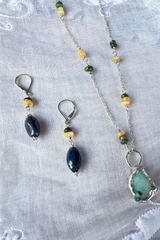 Black Opal Nugget Earring