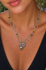 Raw Diamond + Sapphire Necklace