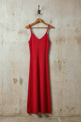 Metallic Knit Camisole Midi Dress