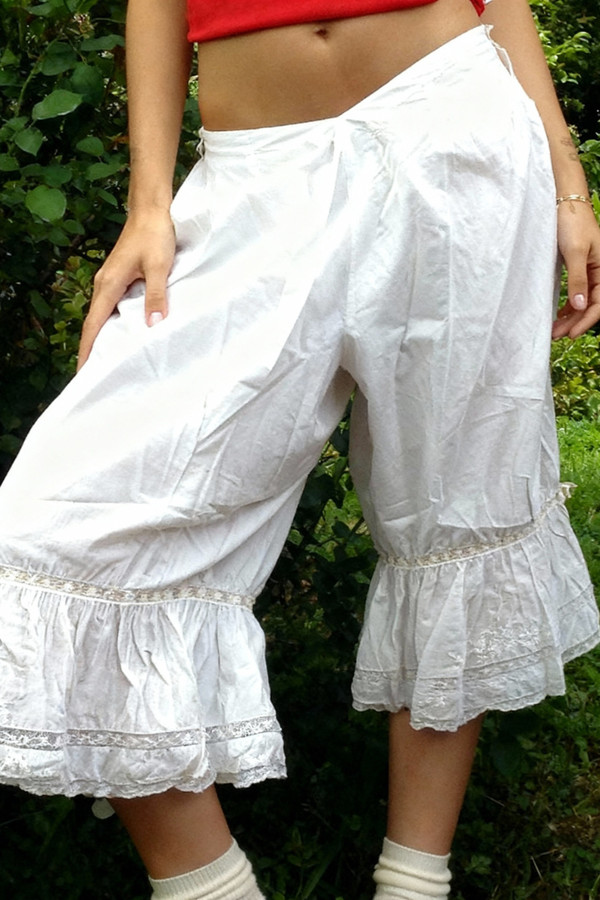 Antique French Cotton Lace Bloomers