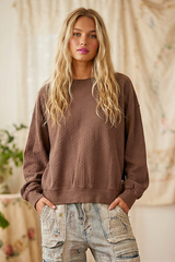 Pointelle Core Sweatshirt