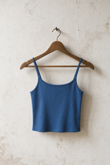 Knit Striped Seamless Cami Strap Reversible Top