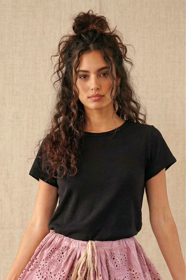 Pointelle Babe Tee