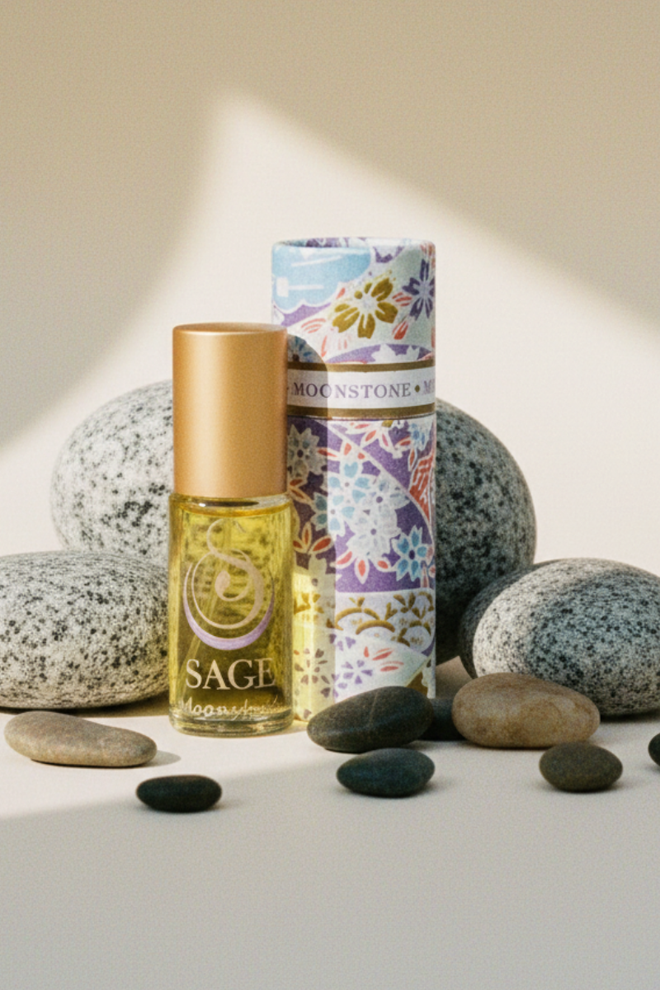 Moonstone Gemstone Perfume Oil - 1/8 oz Roll-On