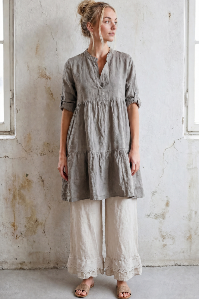 Eyelet Embroidery Trousers