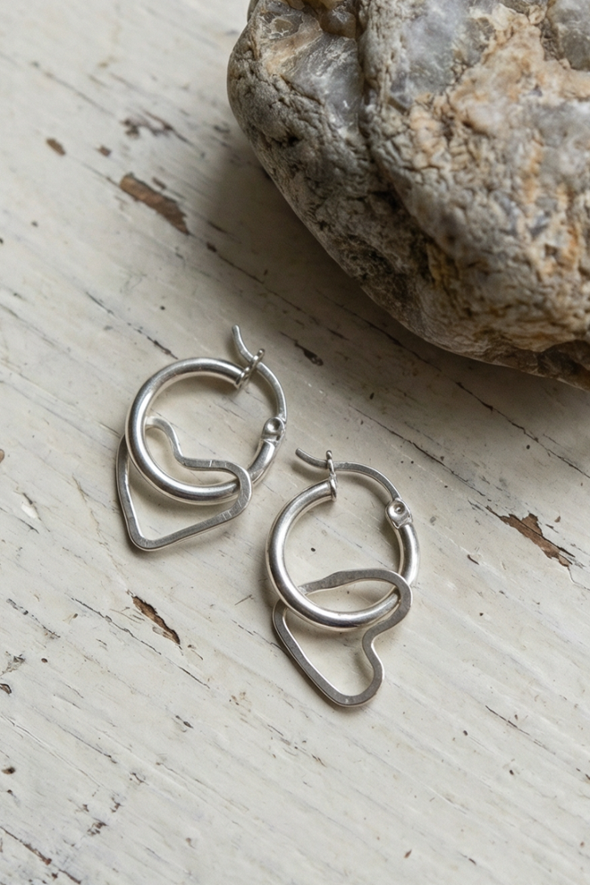 Heart + Hoop Earrings